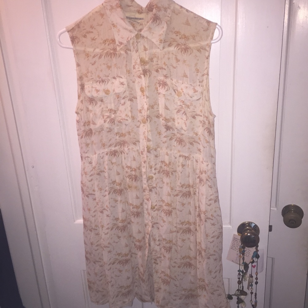 Vintage banana republic sun dress floral